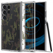 Spigen Ultra Hybrid Case - хибриден кейс с висока степен на защита за Samsung Galaxy S24 Ultra (прозрачен-камуфлаж)