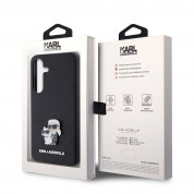 Karl Lagerfeld PU Saffiano Metal Karl and Choupette Case - дизайнерски кожен кейс за Samsung Galaxy S24 (черен) 6