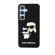 Karl Lagerfeld Karl and Choupette 3D Case - хибриден удароустойчив кейс за Samsung Galaxy S24 (черен) 2