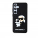 Karl Lagerfeld Karl and Choupette 3D Case - хибриден удароустойчив кейс за Samsung Galaxy S24 (черен) 3