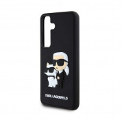 Karl Lagerfeld Karl and Choupette 3D Case - хибриден удароустойчив кейс за Samsung Galaxy S24 (черен) 4