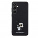 Karl Lagerfeld PU Saffiano Metal Karl and Choupette Case - дизайнерски кожен кейс за Samsung Galaxy S24 Plus (черен) 3
