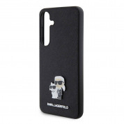 Karl Lagerfeld PU Saffiano Metal Karl and Choupette Case for Samsung Galaxy S24 Plus (black) 4