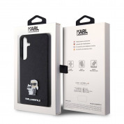 Karl Lagerfeld PU Saffiano Metal Karl and Choupette Case - дизайнерски кожен кейс за Samsung Galaxy S24 Plus (черен) 6