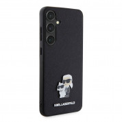 Karl Lagerfeld PU Saffiano Metal Karl and Choupette Case for Samsung Galaxy S24 Plus (black) 3