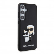 Karl Lagerfeld Karl and Choupette 3D Case - хибриден удароустойчив кейс за Samsung Galaxy S24 Plus (черен) 3