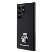 Karl Lagerfeld PU Saffiano Metal Karl and Choupette Case for Samsung Galaxy S24 Ultra (black) 1