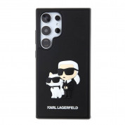 Karl Lagerfeld Karl and Choupette 3D Case - хибриден удароустойчив кейс за Samsung Galaxy S24 Ultra (черен) 2