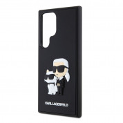 Karl Lagerfeld Karl and Choupette 3D Case - хибриден удароустойчив кейс за Samsung Galaxy S24 Ultra (черен) 4