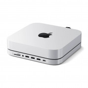 Satechi Aluminium USB-C Hub with SSD Enclosure for Mac Mini and Mac Studio for Mac Mini, Mac Studio (silver) 3