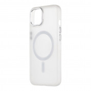 OBALME Misty Keeper MagSafe Case - хибриден удароустойчив кейс с MagSafe за iPhone 13 (бял-прозрачен)