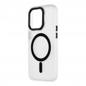 OBALME Misty Keeper MagSafe Case - хибриден удароустойчив кейс с MagSafe за iPhone 15 Pro (черен-прозрачен)