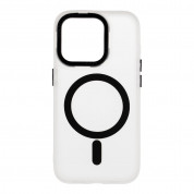 OBALME Misty Keeper MagSafe Case - хибриден удароустойчив кейс с MagSafe за iPhone 15 Pro (черен-прозрачен) 1