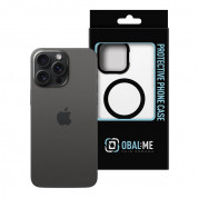 OBALME Misty Keeper MagSafe Case - хибриден удароустойчив кейс с MagSafe за iPhone 15 Pro Max (черен-прозрачен) 2