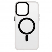 OBALME Misty Keeper MagSafe Case - хибриден удароустойчив кейс с MagSafe за iPhone 15 Pro Max (черен-прозрачен) 1