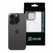 OBALME Misty Keeper MagSafe Case - хибриден удароустойчив кейс с MagSafe за iPhone 15 Pro (бял-прозрачен) 2