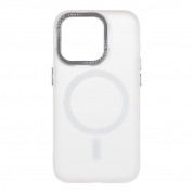 OBALME Misty Keeper MagSafe Case - хибриден удароустойчив кейс с MagSafe за iPhone 15 Pro (бял-прозрачен) 1