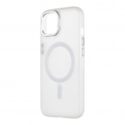 OBALME Misty Keeper MagSafe Case - хибриден удароустойчив кейс с MagSafe за iPhone 15 (бял-прозрачен)
