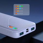 Joyroom Dazzling Series Fast Charging Power Bank 10000 mAh 22.5W - преносима външна батерия с USB-C порт, и 2xUSB-A изхода (бял) 12
