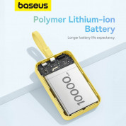 Baseus Magnetic Mini Wireless Charging Power Bank 10000 mAh 20W (P10022109Y23-00) - преносима външна батерия с вграден Ligtning кабел и безжично зареждане с MagSafe (жълт)  10