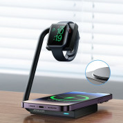 Joyroom 2-in-1 Inductive Wireless Charging Station 15W - сгъваема двойна поставка (пад) за безжично зареждане за iPhone с Magsafe и Apple Watch (черен) 8