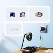 Joyroom 2-in-1 Inductive Wireless Charging Station 15W - сгъваема двойна поставка (пад) за безжично зареждане за iPhone с Magsafe и Apple Watch (черен) 10