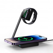 Joyroom 2-in-1 Inductive Wireless Charging Station 15W (black) 2