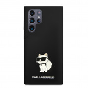 Karl Lagerfeld Liquid Silicone Choupette NFT Case - дизайнерски силиконов кейс за Samsung Galaxy S24 Ultra (черен) 2