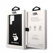Karl Lagerfeld Liquid Silicone Choupette NFT Case - дизайнерски силиконов кейс за Samsung Galaxy S24 Ultra (черен) 6