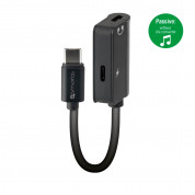 4smarts SoundSplit USB-C Male to 2xUSB-C Passive Female Audio Adapter (black)