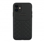 Audi Genuine Leather Case for iPhone 12 Pro, iPhone 12 (black)