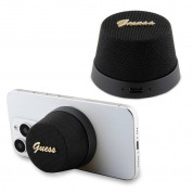 Guess Metal Script Magnetic Bluetooth Speaker 5W - портативен безжичен блутут спийкър с MagSafe за iPhone и мобилни устройства (черен)