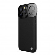 Nillkin CamShield Prop Leather Magnetic Case - хибриден удароустойчив кожен кейс с MagSafe за iPhone 15 Pro Max (черен) 2