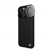 Nillkin CamShield Prop Leather Magnetic Case - хибриден удароустойчив кожен кейс с MagSafe за iPhone 15 Pro (черен) 2