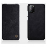Nillkin Qin Leather Flip Case - кожен калъф, тип портфейл за Xiaomi Poco M3 (черен) 4