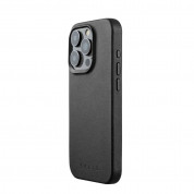 Mujjo Full Leather MagSafe Case - премиум кожен (естествена кожа) кейс с MagSafe за iPhone 15 Pro (черен)