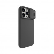 Nillkin CamShield Silky Magnetic Silicone Case - силиконов (TPU) калъф с MagSafe за iPhone 15 Pro Max (черен) 1