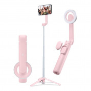 Spigen S570W MagFit Selfie Stick Tripod - разтегаем безжичен селфи стик с MagSafe и трипод за мобилни телефони (розов)