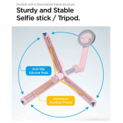 Spigen S570W MagFit Selfie Stick Tripod - разтегаем безжичен селфи стик с MagSafe и трипод за мобилни телефони (розов) 12
