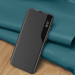 Tech-Protect Smart View Leather Flip Case - кожен калъф, тип портфейл за Samsung Galaxy A55 4G (черен) 6