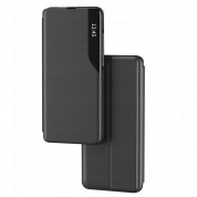 Tech-Protect Smart View Leather Flip Case - кожен калъф, тип портфейл за Samsung Galaxy A55 4G (черен) 1