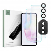 Tech-Protect Supreme Protection Set - комплект 2 броя стъклено защитно покритие за дисплея и стъклено защитно покритие за камерата на Samsung Galaxy A35 5G (прозрачен)