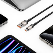 Tech-Protect Ultraboost Evo USB-A to USB-C Cable 100W - кабел с въжена оплетка за устройства с USB-C порт (100 см) (бежов) 4