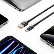 Tech-Protect Ultraboost Evo USB-A to USB-C Cable 100W - кабел с въжена оплетка за устройства с USB-C порт (25 см) (черен) 4