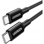 Ugreen USB-C to USB-C Fast Charging Cable 100W - USB-C към USB-C кабел за устройства с USB-C порт (200 см) (черен)
