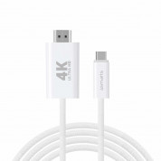 4smarts 4K 60Hz USB-C to HDMI Cable - кабел с поддръжка на 4K за свързване от USB-C към HDMI (200 см) (бял) 1