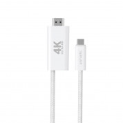 4smarts 4K 60Hz USB-C to HDMI PD Cable - кабел с поддръжка на 4K за свързване и PD зареждане от USB-C към HDMI (200 см) (бял) 3