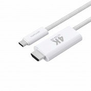 4smarts 4K 60Hz USB-C to HDMI PD Cable - кабел с поддръжка на 4K за свързване и PD зареждане от USB-C към HDMI (200 см) (бял) 2