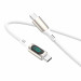 4smarts DigitCord USB-C to USB-C 100W Cable - здрав кабел с въжена оплетка и дисплей, за зареждане на устройства с USB-C порт (300 см) (бял) 5