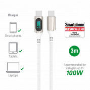 4smarts DigitCord USB-C to USB-C 100W Cable (300 cm) (white)